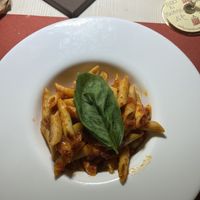 Penne Pomadoro  at Grotta del Brunello in Montalcino