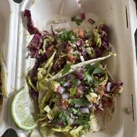 2 of our 3 vegan tempeh tacos (couldn’t get a pic before eating the first one – too good!)  at Green Door Cafe in Astoria