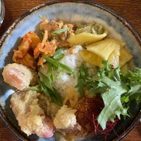 Vegan shrimp bowl  at Pink in Warsaw