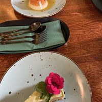 Vegan Matcha cheesecake  at Pink in Warsaw