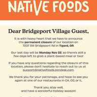 Closed permanently. at Native Foods in Tigard