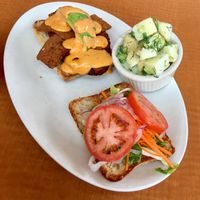 Chicken, Bacon, Avocado Sandwich with Lemon, Dill Potato Salad at Native Foods in Tigard