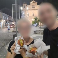 1 vegan and 1 shrimp at Acarajé da Dona Norma in Salvador