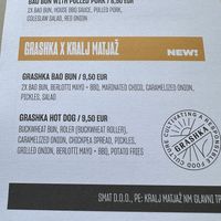 Vegan Grashka stuff - menu  at Kralj Matjaž - Qlandia in Novo Mesto
