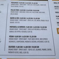 Menu - vegan pogača  at Kralj Matjaž - Qlandia in Novo Mesto