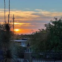 Sunset view from the room.  at Rancho Vegano in Tucson