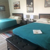 Comfortable beds with the softest bamboo sheets.   at Rancho Vegano in Tucson