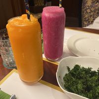 Smoothies and Kale chips  at Cultivate Cafe in Central Singapore