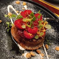 Hazelnut and raspberry chia jam cake at Cultivate Cafe in Central Singapore