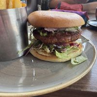 Vegan burger   at Furukroa in Flaam
