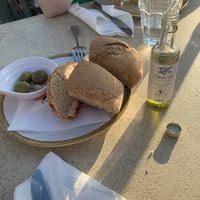 Bread with olives and olive oil   at Oromedon in Kos