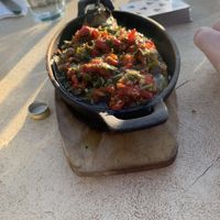 Aubergine salad (eggplant)   at Oromedon in Kos
