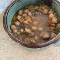 Chick peas in lemon   at Oromedon in Kos