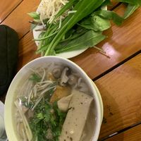 Tofu and vegetable pho  at Tinh Quan in Hue
