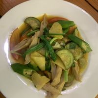 Stir fried gluten  at Tinh Quan in Hue