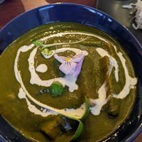 Saag (Spinach curry) at Késarum in Southampton