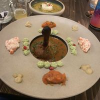 ‘Lamb’ shank (almost scarily authentic) - so tastyy  at Késarum in Southampton