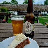 Carrot cake at Kaffestugan Alunbruket in Broesarp