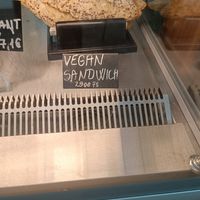 Vegan sandwich with tofu at Leroy Bistro in Budapest