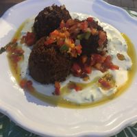 Smoked lentils balls at Mariposas in Marseille