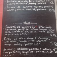 The menu that night at Mariposas in Marseille