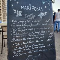 Menu in September 2023 at Mariposas in Marseille
