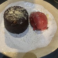 Dessert: chocolate cake  at Mariposas in Marseille