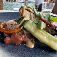 “Marinated tofu with some veggies"  at Mariposas in Marseille