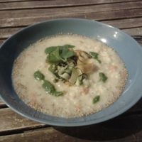 Vegan risotto with ginger at Mariposas in Marseille