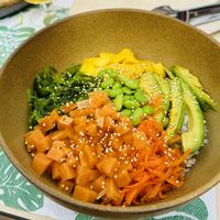 Vegan “salmon” poke bowl  at Florence Cafe in Benalmadena