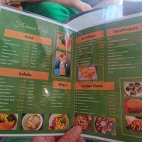 The menu at Florence Cafe in Benalmadena