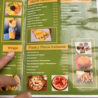 Pizzas , burgers menu  at Florence Cafe in Benalmadena