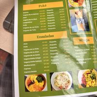 Salads , wraps, poke menu   at Florence Cafe in Benalmadena
