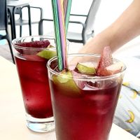 Freshly made sangria at Florence Cafe in Benalmadena