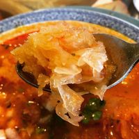 Vegan menudo up close (that’s jackfruit not tripe) at El Papagayo in Carmichael