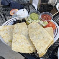 Vegan quesadilla breakfast - that sour cream was not normal vegan sour cream. Super sweet    at Mattie's Diner in Charlotte