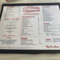 THE menu  at Mattie's Diner in Charlotte