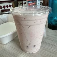 Vegan strawberry milkshake 🍓  at Mattie's Diner in Charlotte