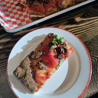 Pizza slice at City Square Pizzeria in Walnut Creek