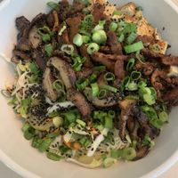 Somen noodle salad with mushrooms & tofu - bomb!  at Kau Kau in Sacramento