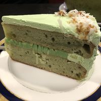 Vegan pandan cake  at Nadia Vege Cafe in Kuala Lumpur