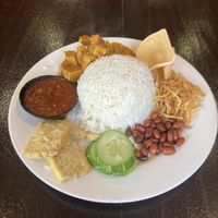 Nasi lemak with Chicken  at Nadia Vege Cafe in Kuala Lumpur