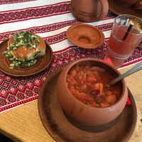 Borschtsch (beetroot soup) delicous  at Ukraininisches Cafe-Restaurant Natalka in Wismar