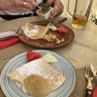 Vegane Crèpes zum Nachtisch  at Ukraininisches Cafe-Restaurant Natalka in Wismar