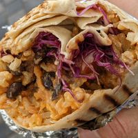 Black bean and sweet potato burrito at Vital Foods in Copenhagen