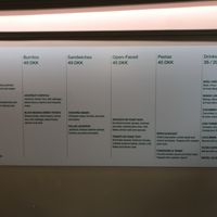 Menu  at Vital Foods in Copenhagen