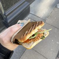 Jackfruit sandwich   at Vital Foods in Copenhagen
