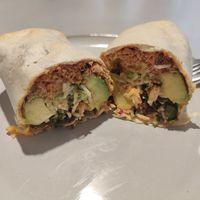Jackfruit burrito (with added avocado) at Vital Foods in Copenhagen
