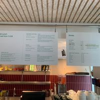 Menu with Prices at Vital Foods in Copenhagen