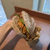 Jackfruit sandwich at Vital Foods in Copenhagen